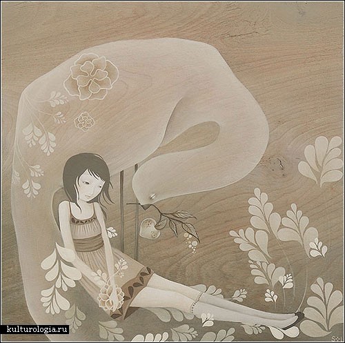 Картины Эми Сол: девушки, животные и мечты