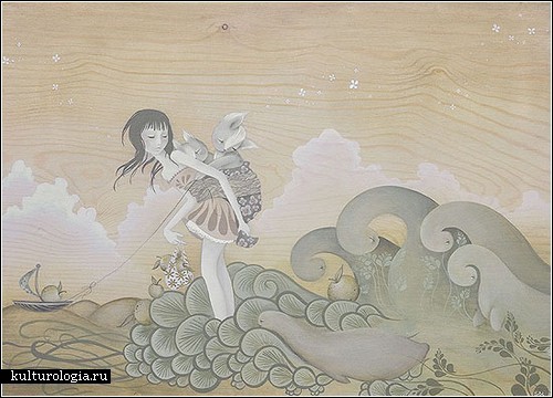 Картины Эми Сол: девушки, животные и мечты