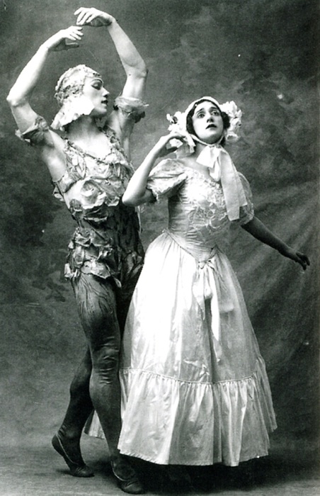 Вацлав Нижинский и Тамара Карсавина в балете М.Фокина «Видение розы», 1911 г