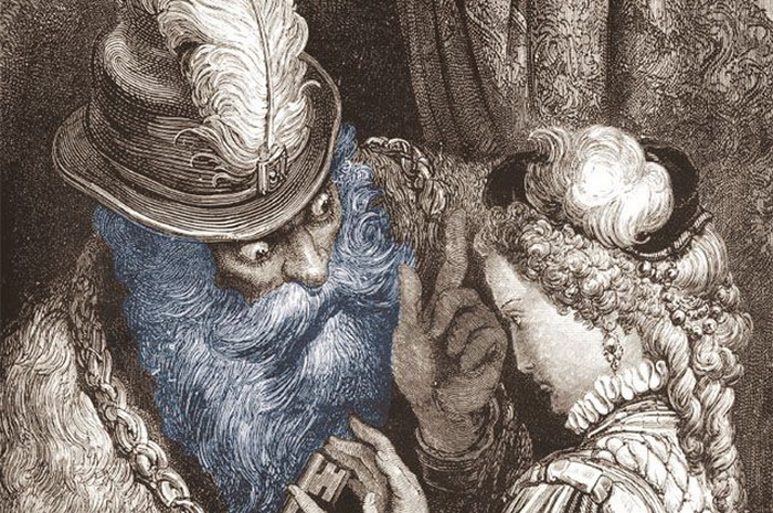 Иллюстрация к сказке о Синей Бороде