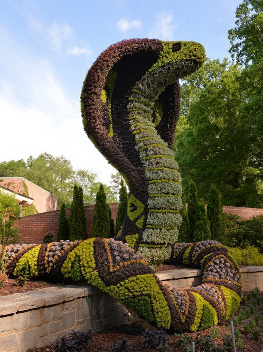 Выставка цветочных скульптур в Ботаническом саду в Атланте