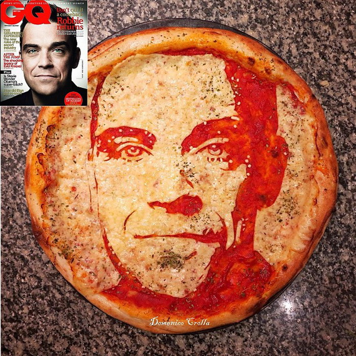 Пицца - портрет Робби Уильямса