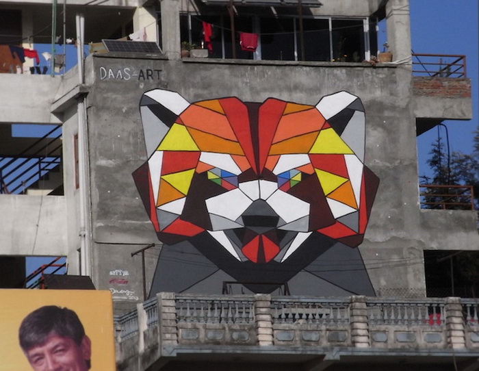 Малая панда от художника Daas (Катманду, Непал)