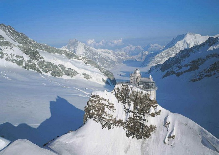 На вершине мира: обсерватория "Сфинкс" в Альпах (Швейцария)