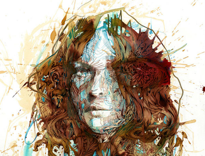 Иллюстрация Red Flower концентрируется на отношениях человека с природой