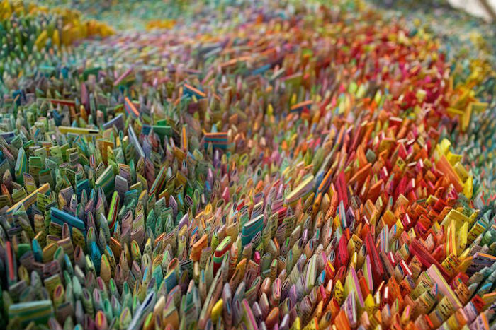 Artist from Seoul Ilhva Kim creates from traditional Korean mulberry paper works of art