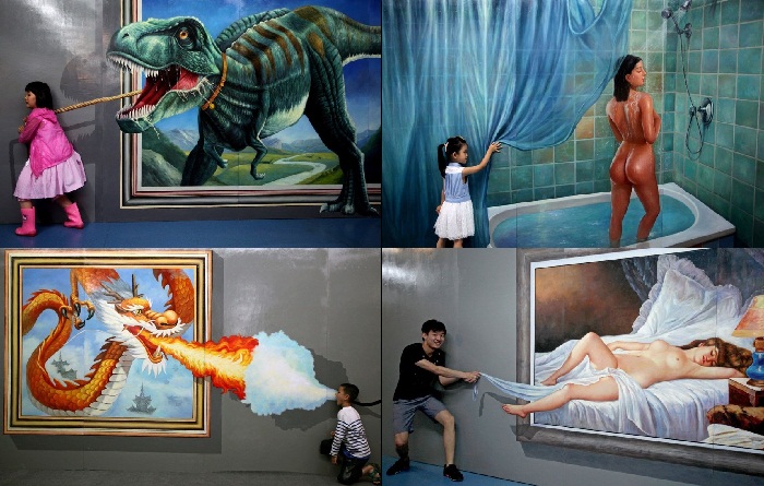 Выставка объемных картин в г. Циндао, Китай