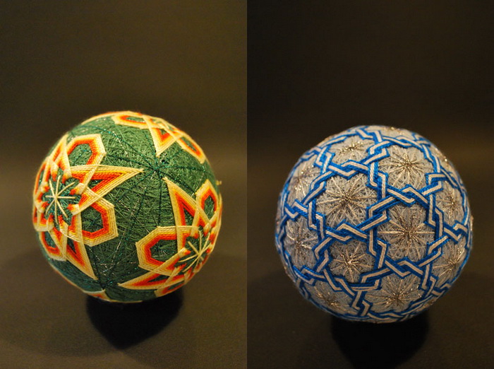 Шары тэмари Embroidered-temari-balls-japan-14