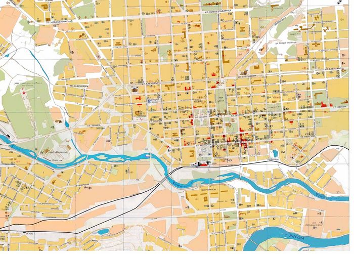 План-карта города Чита.