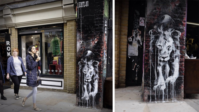 Картины Faith47 на городских улицах. Картины Faith47 на городских улицах.