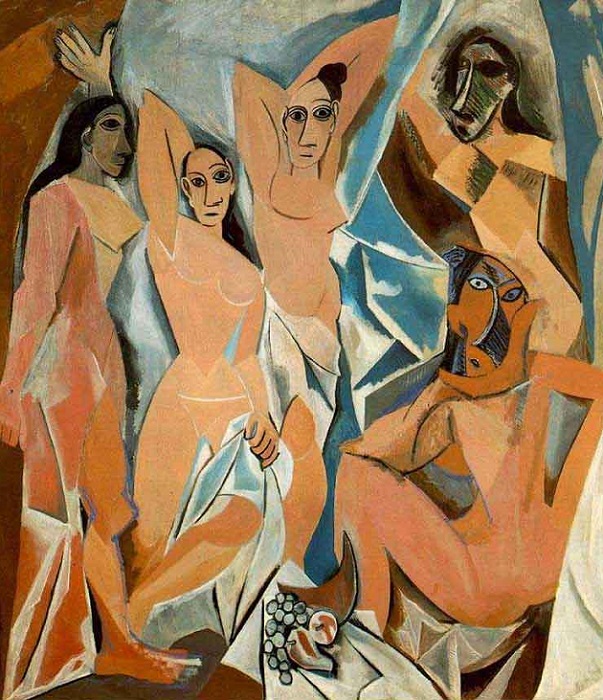 Авиньонские девицы. Пабло Пикассо, 1907 год. | Фото: masterpiecesociety.com.