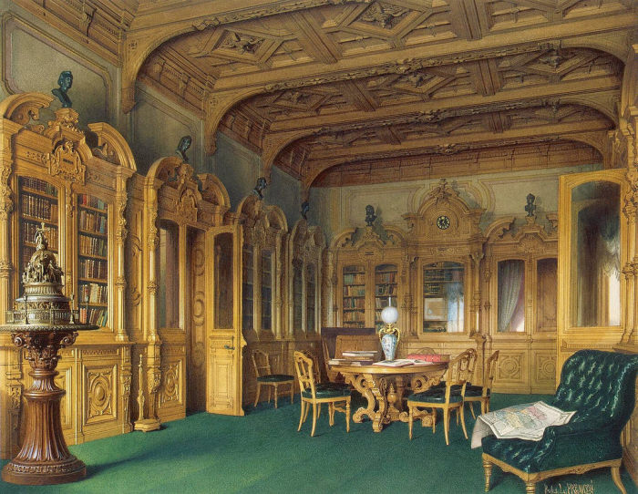 Библиотека, 1870 год. | Фото: fiveminutehistory.com.