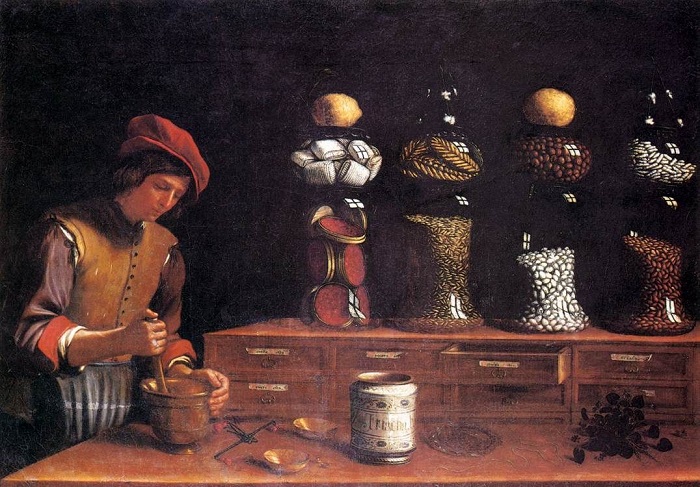 Лавка пряностей. Паоло Барбиери, 1637. | Фото: vegafood.com.ua.