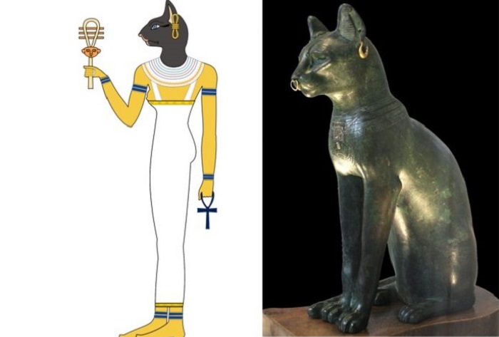 Бастет - египетская богиня с головой кошки. | Фото: historicmysteries.com.