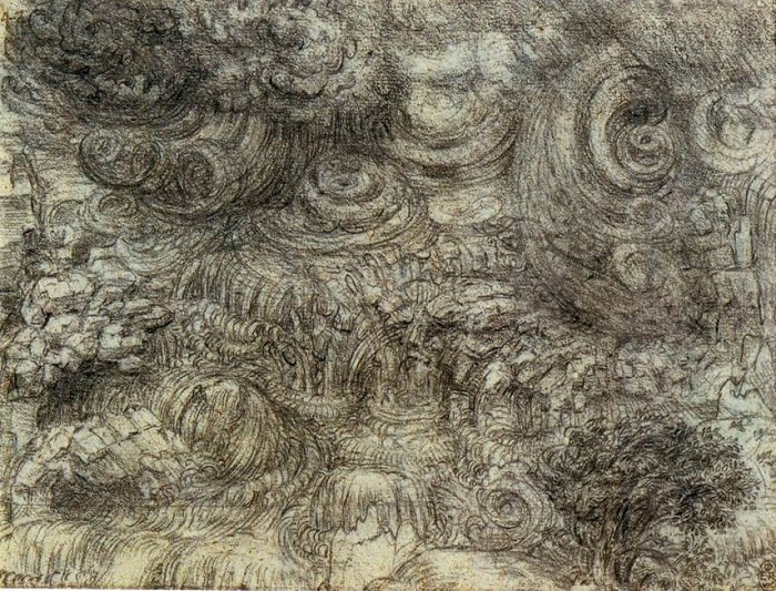 Потоп. Леонардо да Винчи, 1517-1518 гг. | Фото: i0.wp.com.