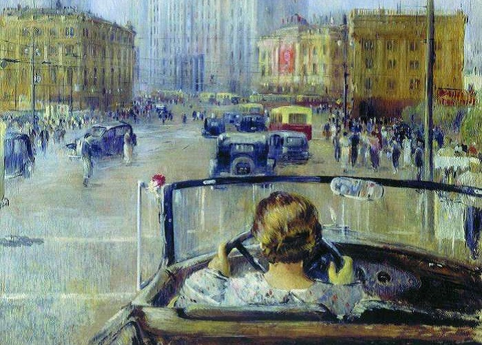 Новая Москва. Ю. Пименов, 1937 год. | Фото: liveinternet.ru.