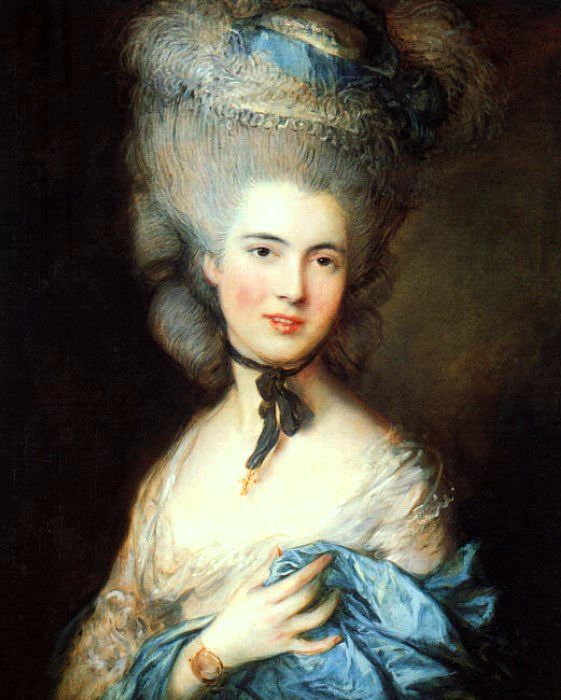 Дама в голубом. Томас Гейнсборо, конец 1770-х - начало 1780-х гг. | Фото: storage.suffra.com.