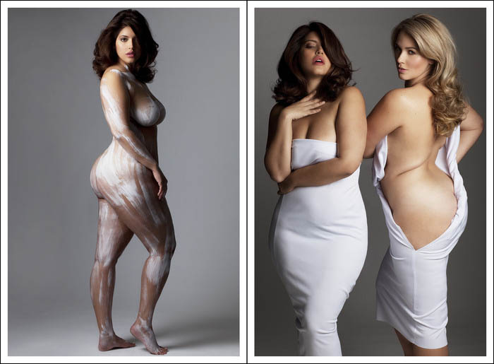 Фотографии женщин с весом, далеким от модельных стандартов.