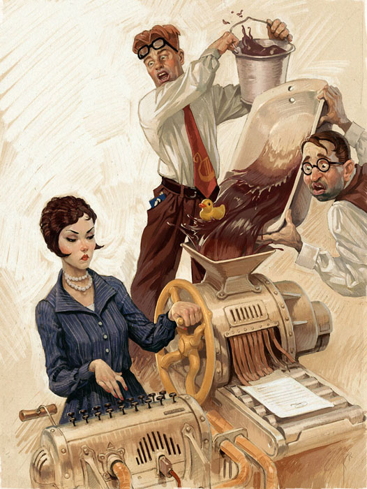 За работой. За работой.