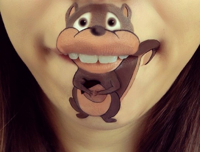 Позитивный макияж с героями любимых мультиков.
