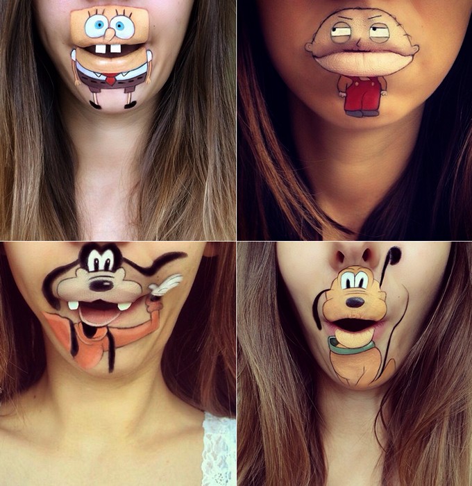 Позитивный макияж с героями любимых мультиков.