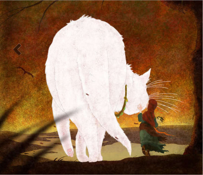 Девочка и Белая кошка. Авторские  работы Дмитрия Резчикова (Dim Rezchikov).