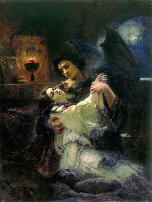 Демон и Тамара, 1889 год. Автор: Константин Маковский.