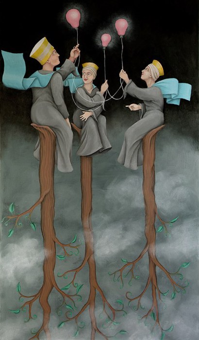    (Three Optimistic Angels).   .     - (Orna Ben-Shoshan). 