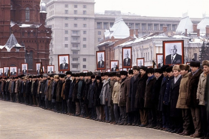 Похороны Константина Черненко. Москва, 1985 год. Автор: Юрий Абрамочкин.