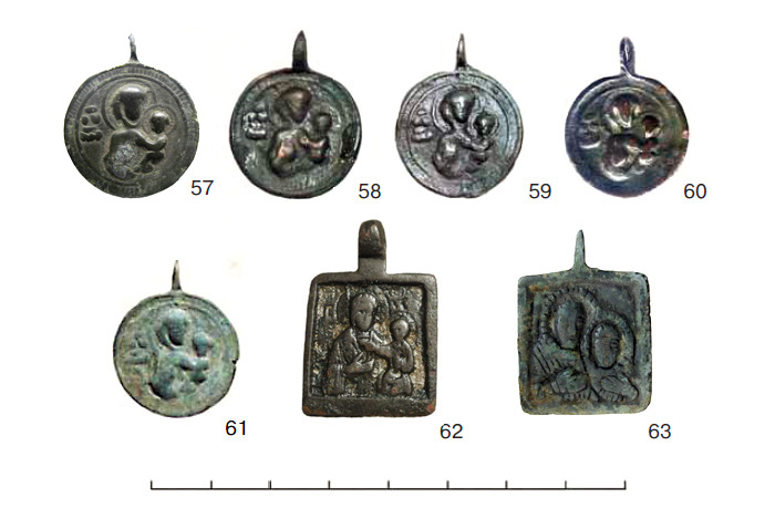(табл. V) Иконки от XII–XIII вв. до первой половины XV в. с  изображением Богоматери Одигитрии