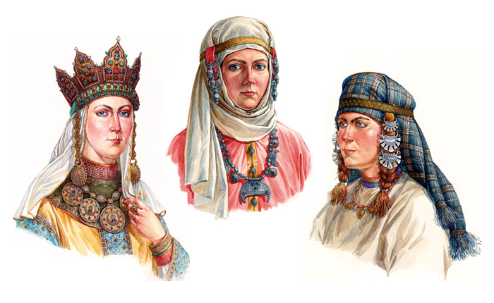 Древнерусский женский ювелирный головной убор XI — XIII вв.