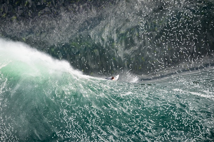 Самая опасная волна в Австралии. Фото сделано с вертолета на высоте 92 м. фотографом Яном Берд (Ian Bird).