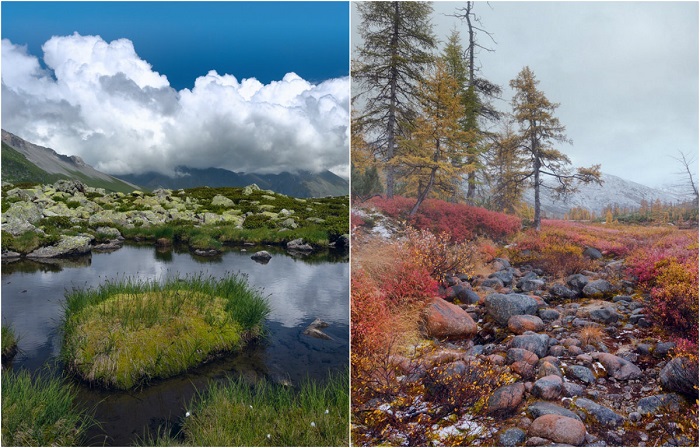 Фантастические пейзажи осенней Колымы. Фантастические пейзажи осенней Колымы.