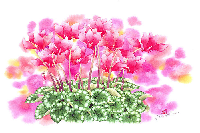 Цветочная поляна. Японские акварели Ибараги Йосиюки (Ibaragi Yoshiyuki)