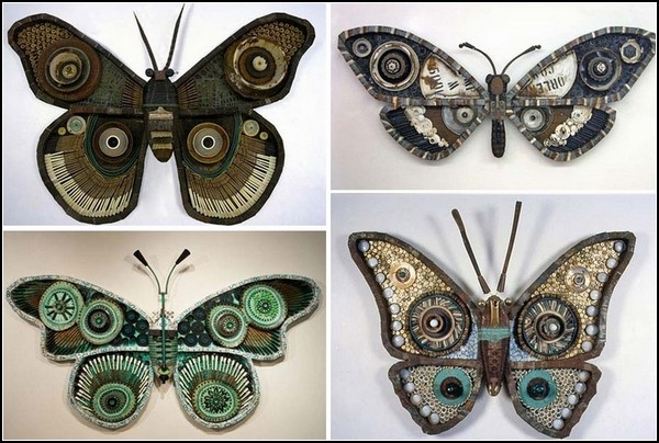Бабочки из различных материалов