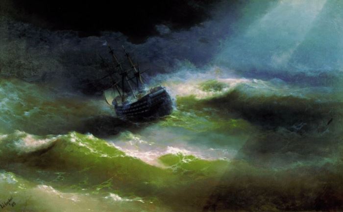И. Айвазовский. Корабль *Императрица Мария* во время шторма, 1892 | Фото: art-portrets.ru