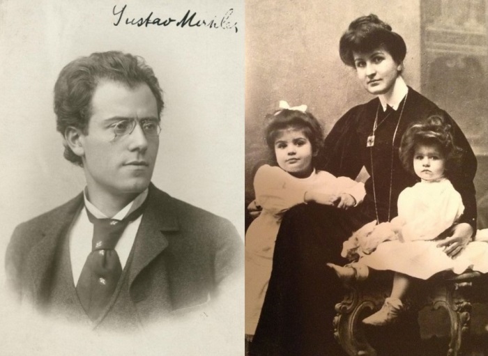 Густав Малер, его жена Альма и дочери | Фото: venagid.ru