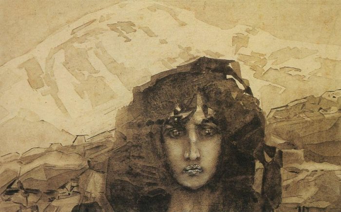 Михаил Врубель. Голова Демона, 1891 г.