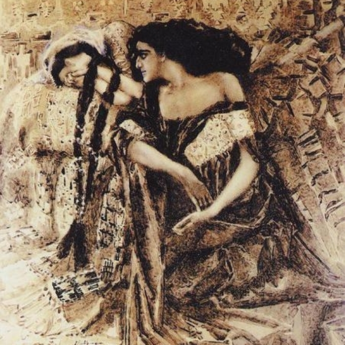 Михаил Врубель. Тамара и Демон, 1891 г.