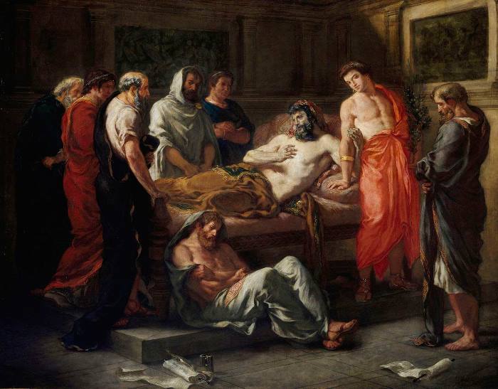 Э. Делакруа. Марк Аврелий перед смертью передаёт власть Коммоду, 1844 | Фото: rushist.com