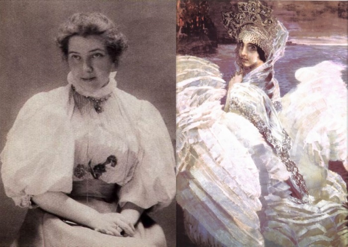 Слева – Н. И. Забела-Врубель, 1897. Справа – М. Врубель. Царевна-Лебедь, 1900 | Фото: wroubel.ru