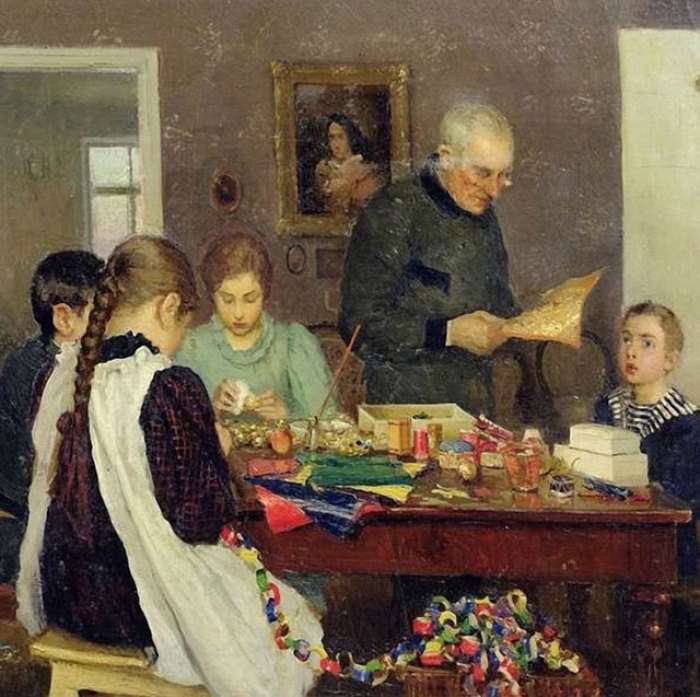 С. Досекин. Подготовка к Рождеству, 1896