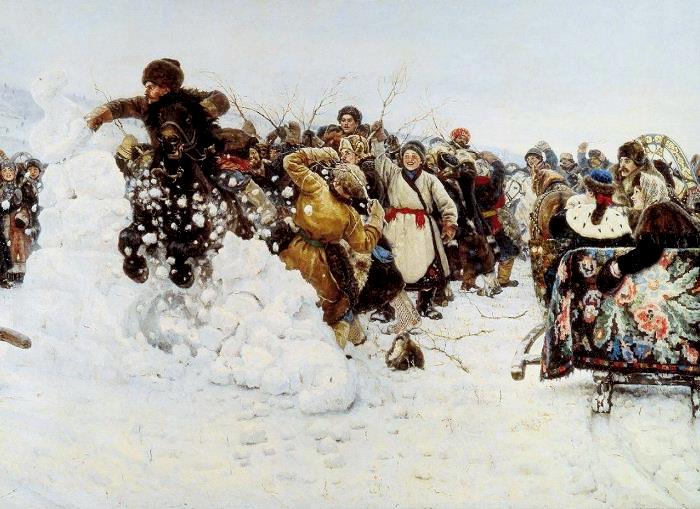 В. Суриков. Взятие снежного городка, 1891