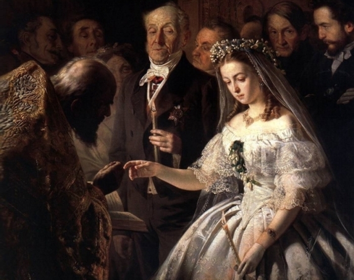 Василий Пукирев. Неравный брак, 1862. Фрагмент