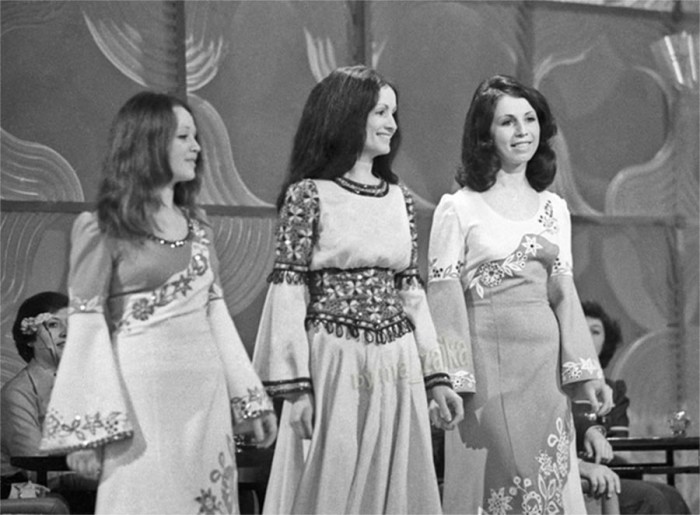 Аурика, София и Лидия Ротару во время выступления на концерте 8 октября 1978 года. 