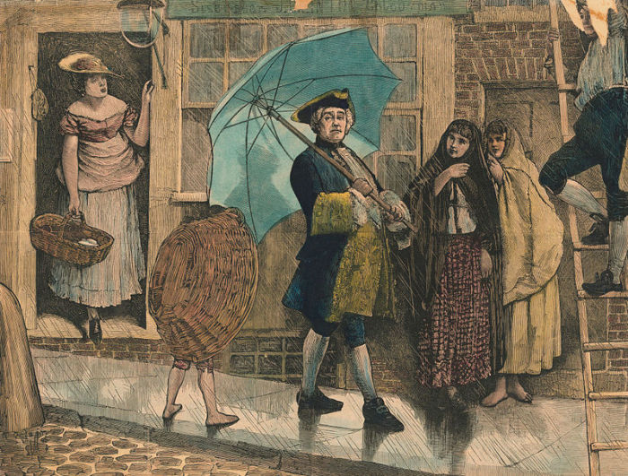 Стыд и позор: за что оскорбляли первого британца, использовавшего зонтик