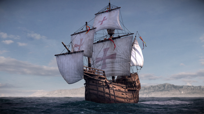 Санта-Мария – флагманский корабль Христофора Колумба на его пути в Америку. | Фото: secretworlds.ru.
