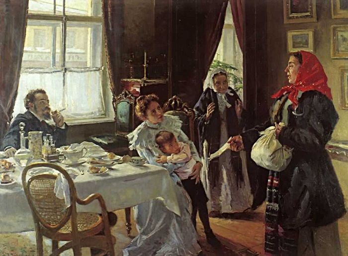 «Две матери. Мать приемная и родная». (1905). Самарский областной художественный музей.