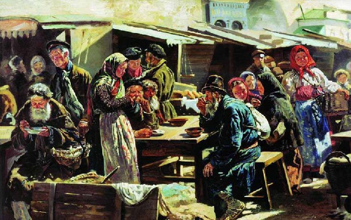 Этюд к картине «Толкучий рынок в Москве» (1875). Государственная Третьяковская галерея.