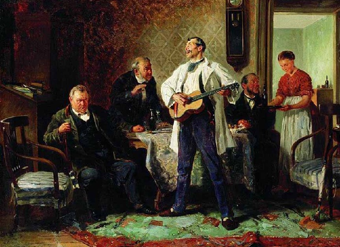 «Друзья-приятели» (1878). Челябинская картинная галерея.